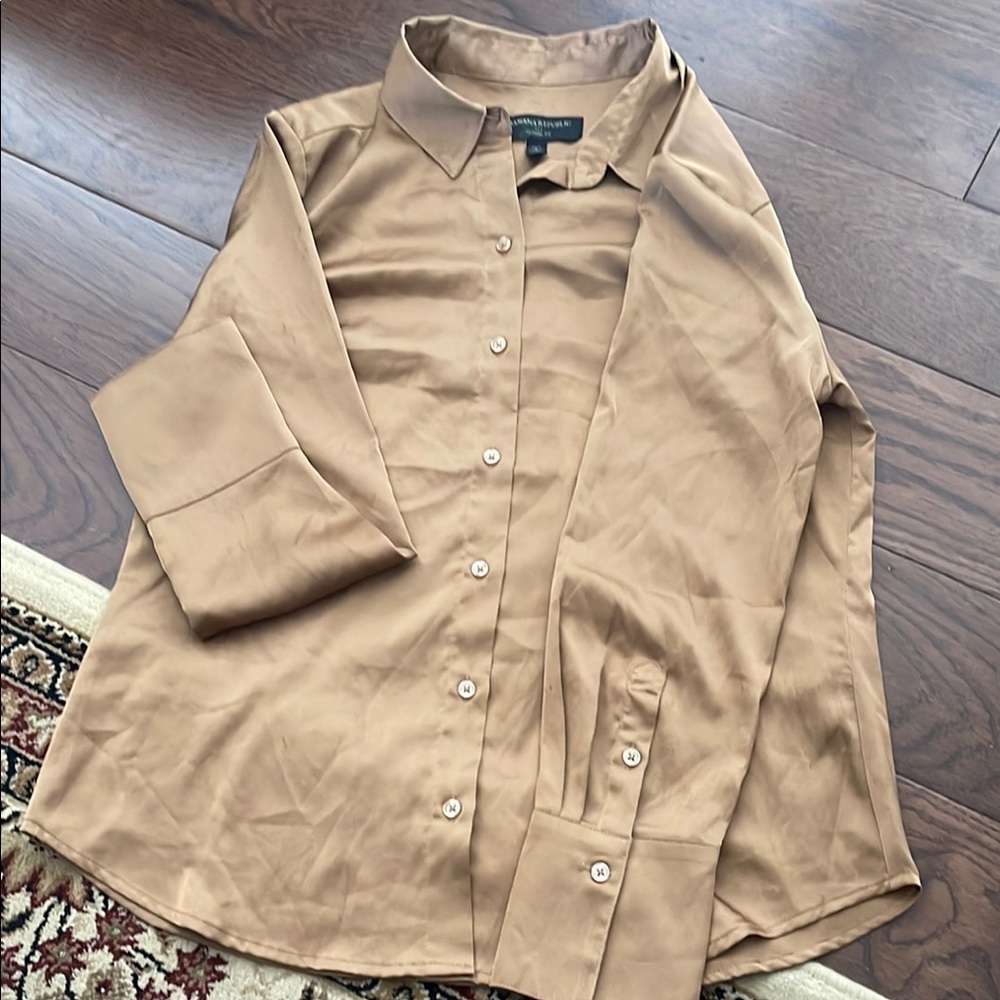 Banana Republic Gold Button Down Shirt